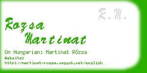 rozsa martinat business card